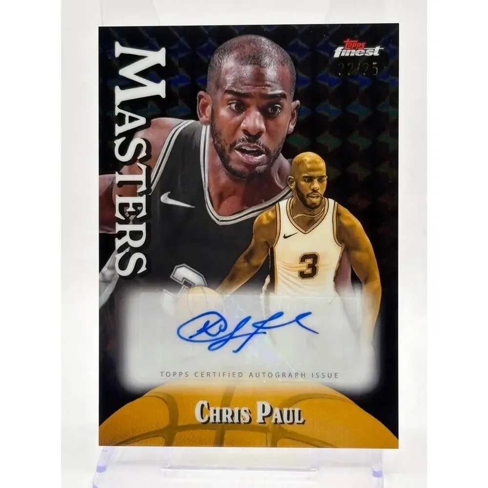 2024-25 Topps Finest Chris Paul Masters Geometric Black Refractor Auto 22/25 SP - Picture 1 of 2